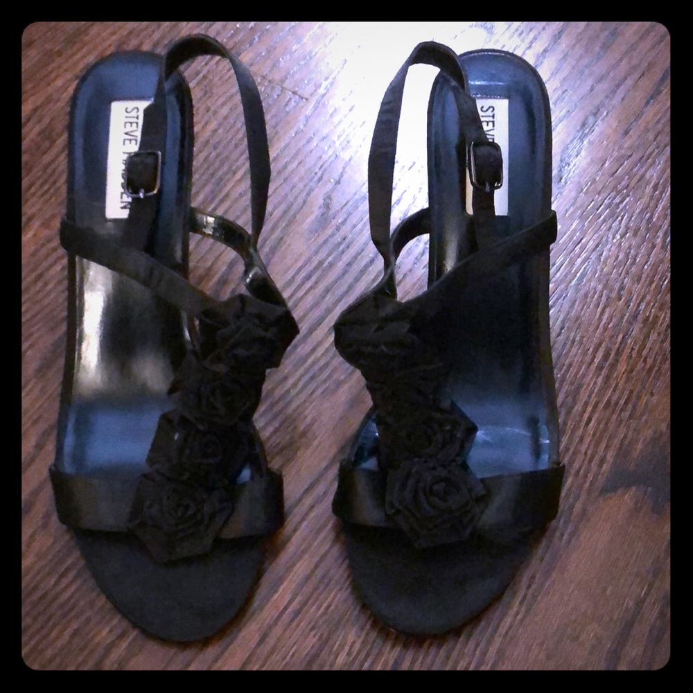 Steven Madden heels with Rose detail straps